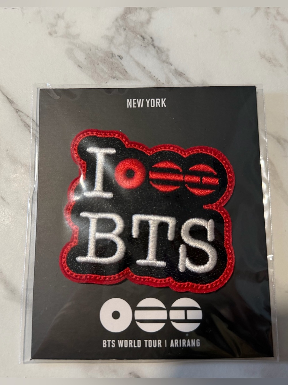 BTS Arirang NYC Exclusive Pop Up Patch Badges